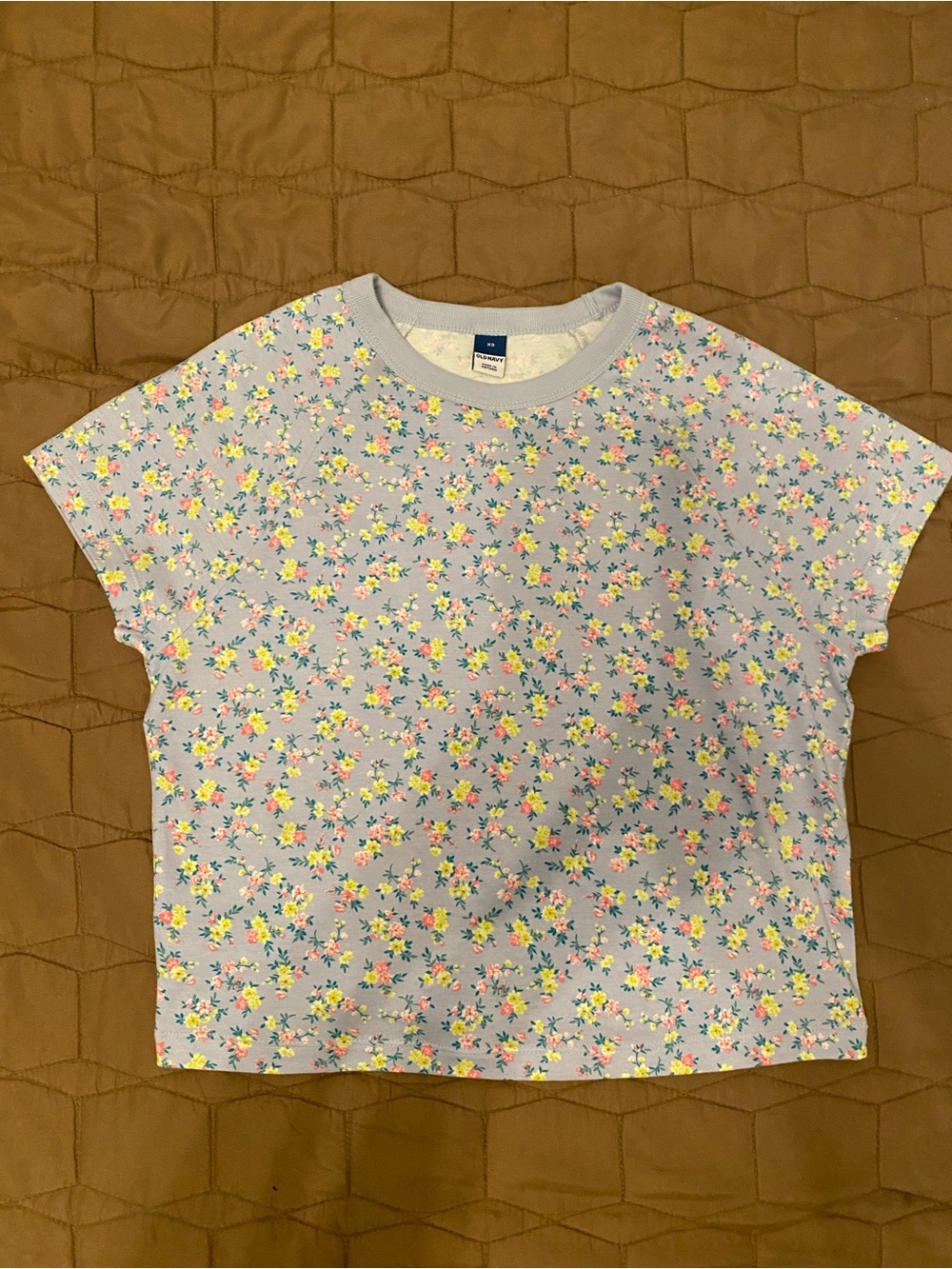 Old Navy XS light Blue Floral Tee
